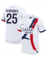 Paris Saint-Germain Nuno Mendes #25 Vieraspaita 2024-25 Lyhythihainen